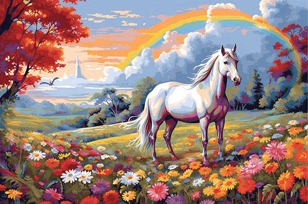 AB Diamond Painting  |  Colorful Horse