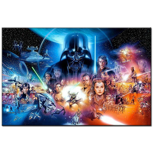 Épisode VI - Retour de l'affiche Jedi | Kits complets de peinture au diamant rond 