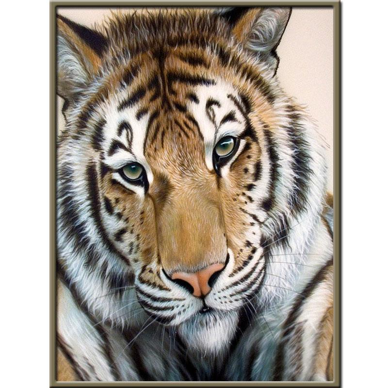 Tigre | Kits complets de peinture au diamant rond