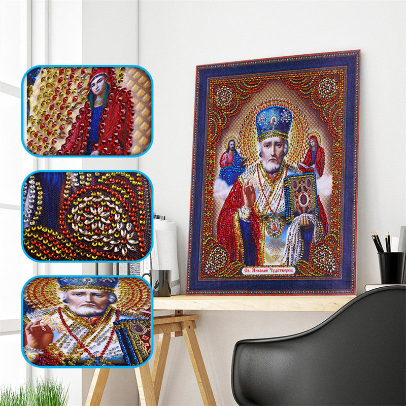 Religion Man  | Crystal Rhinestone  | Full Round Diamond Painting Kits