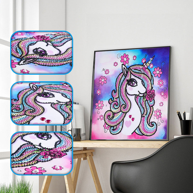 Unicorn   | Crystal Rhinestone  | Full Round Diamond Painting Kits