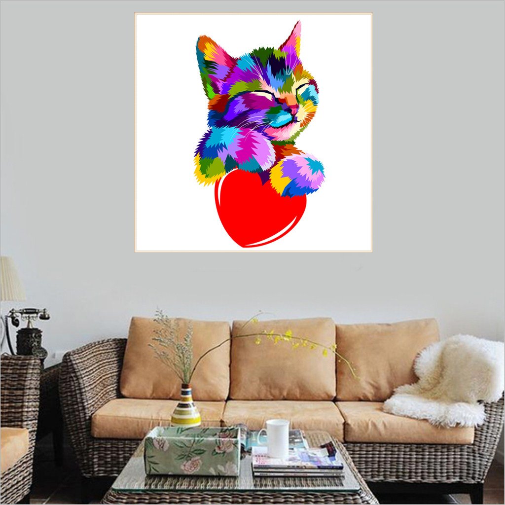 cat love | Full Round Diamond Painting Kits