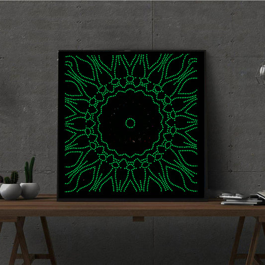 Abstrakte Kunst-Mandala-Blume | Leuchtende Diamant-Malkits 