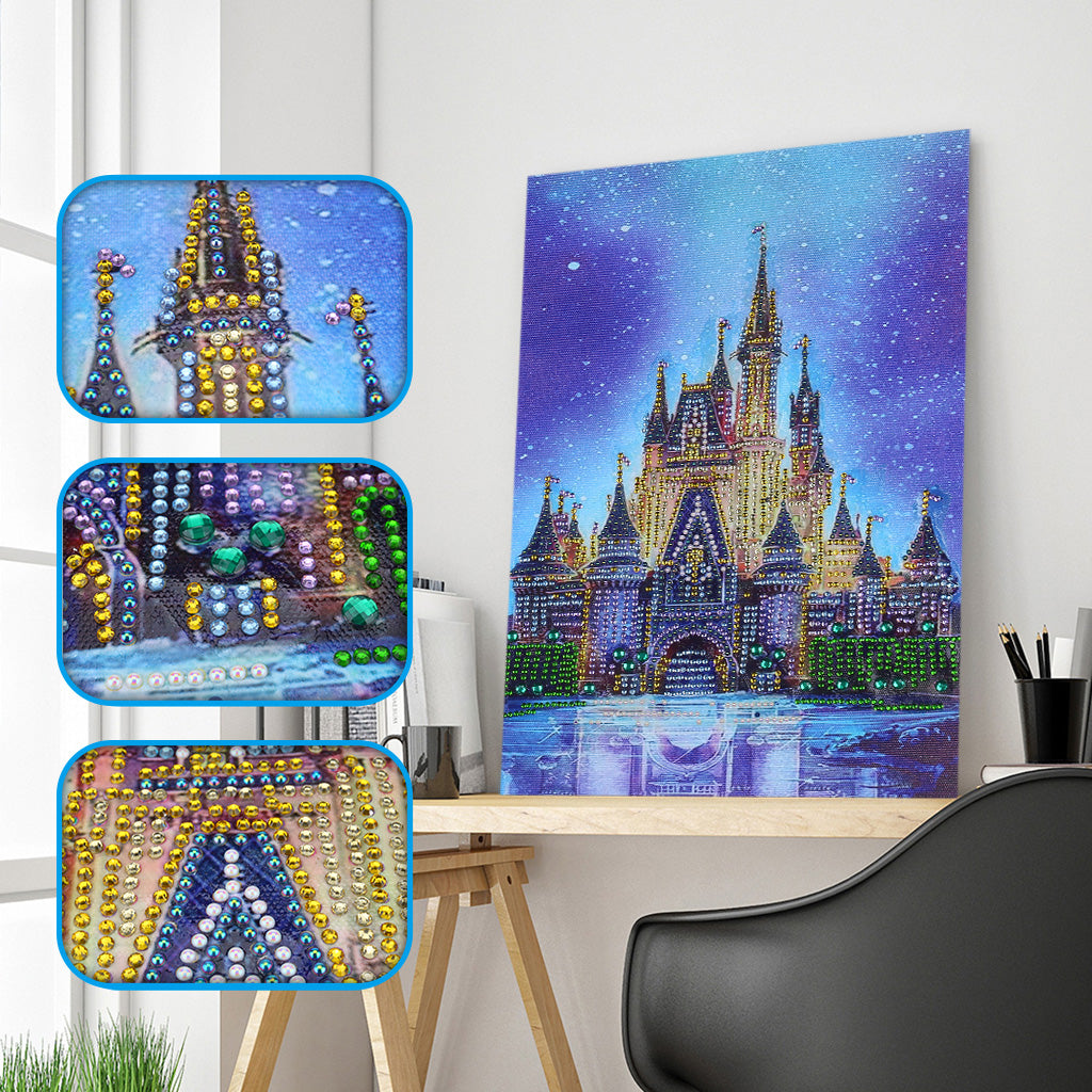 Dream Castle  | Crystal Rhinestone  | Full Round Diamond Painting Kits