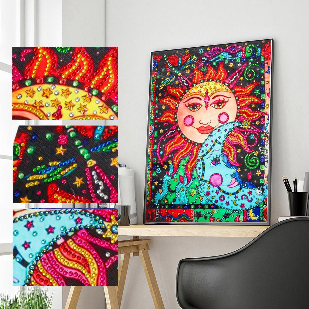 Sun and moon | Special Shaped Diamond Painting Kits