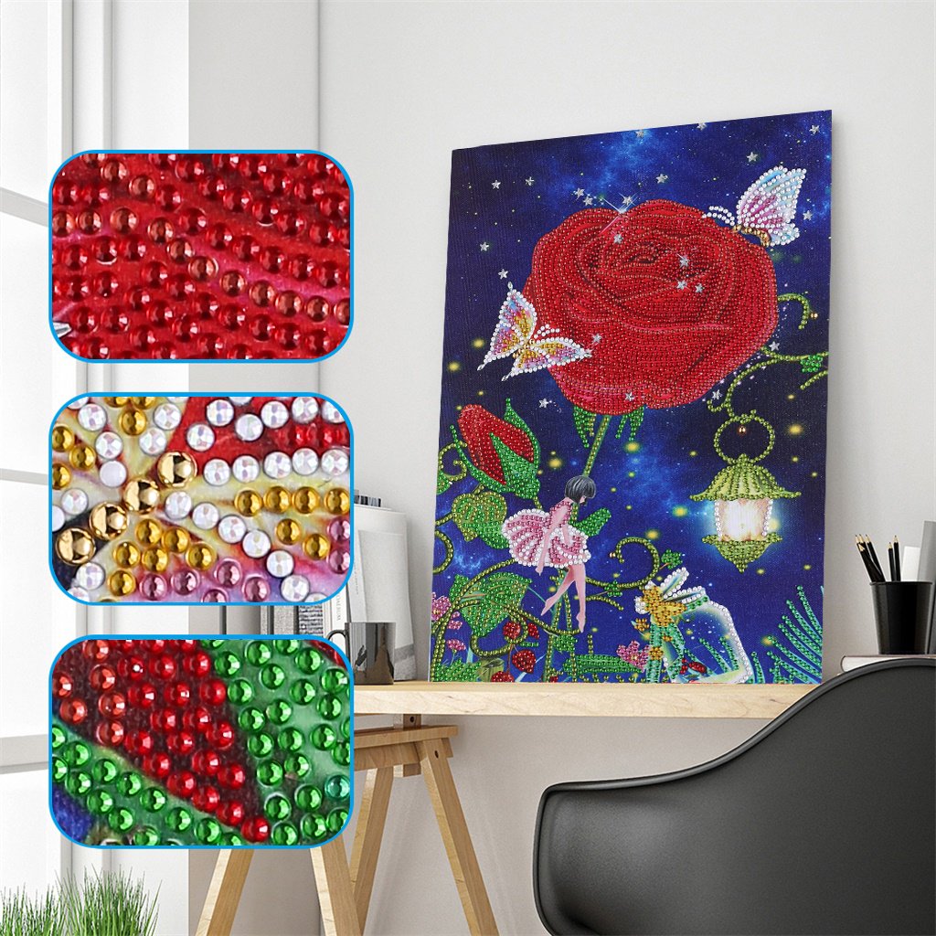 Rose flower | Special Shaped Diamond Painting Kits