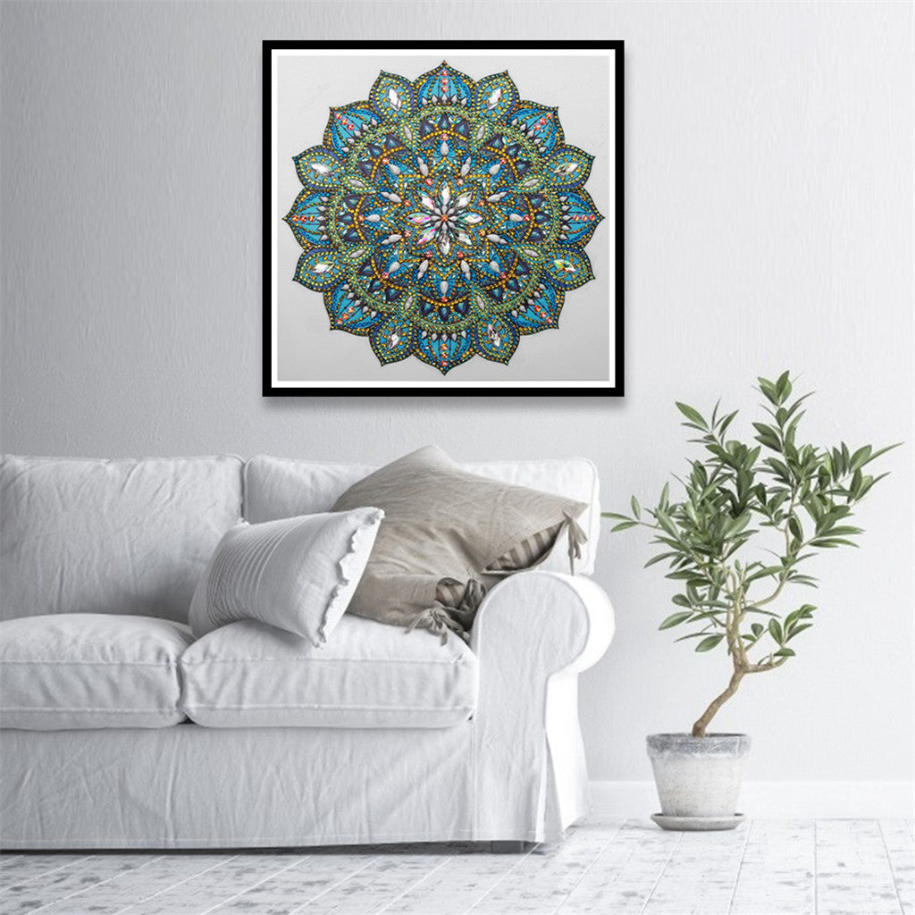 Mandala Abstract Art Flower  | Crystal Rhinestone  | Full Round Diamond Painting Kits