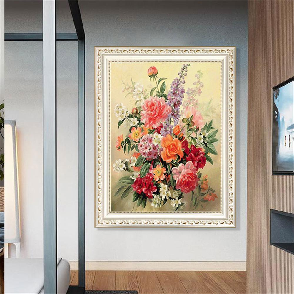 Fleurs | Kits de peinture au diamant carré complet 