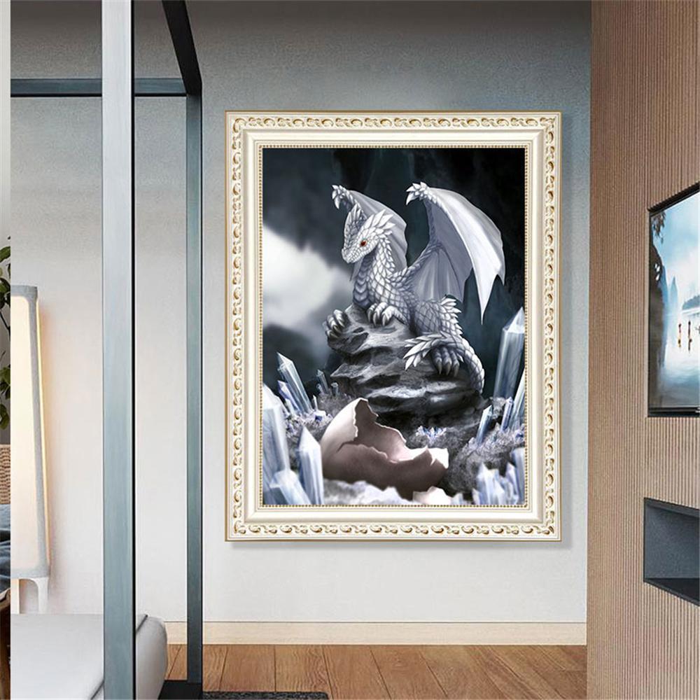 White Dragon  | Full Square Diamond Painting Kits