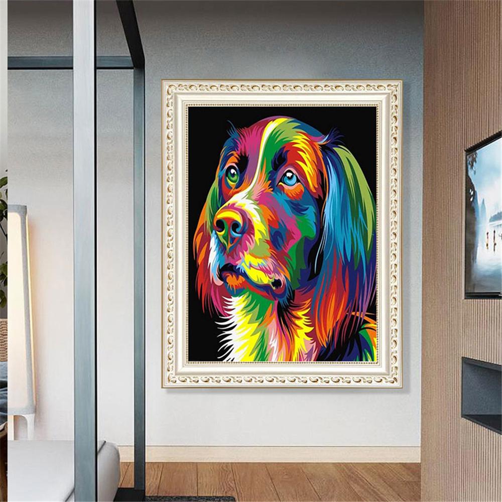 Colorful Dog  | Full Square Diamond Painting Kits