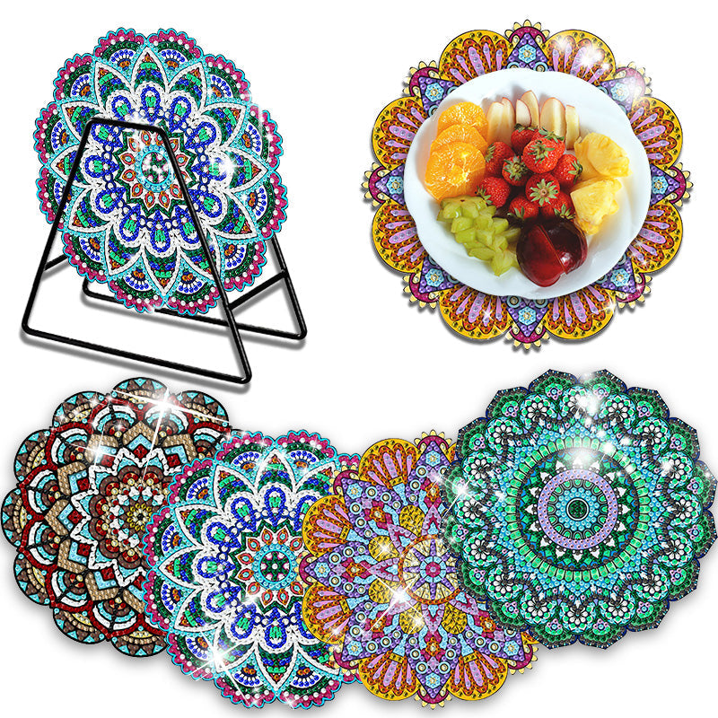 4PCS Diamond Painting Placemats Dish Mats | Mandala