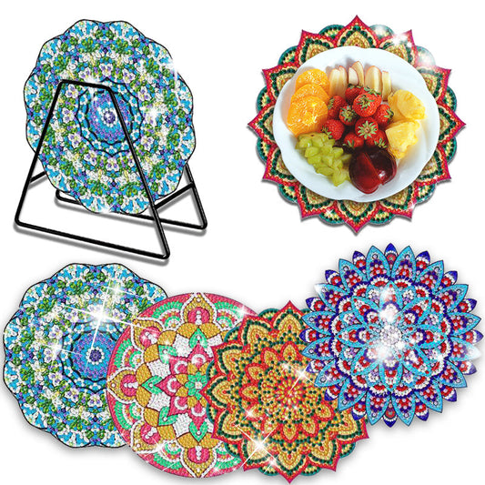 4PCS Diamond Painting Placemats Dish Mats | Mandala