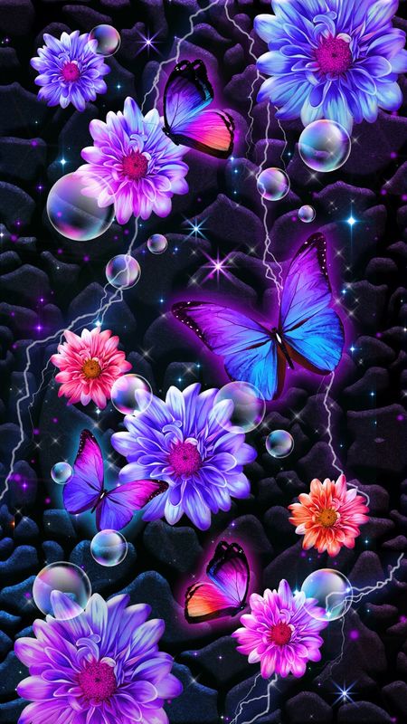 Butterfly Flower | Full Round/Square Diamond Painting Kits