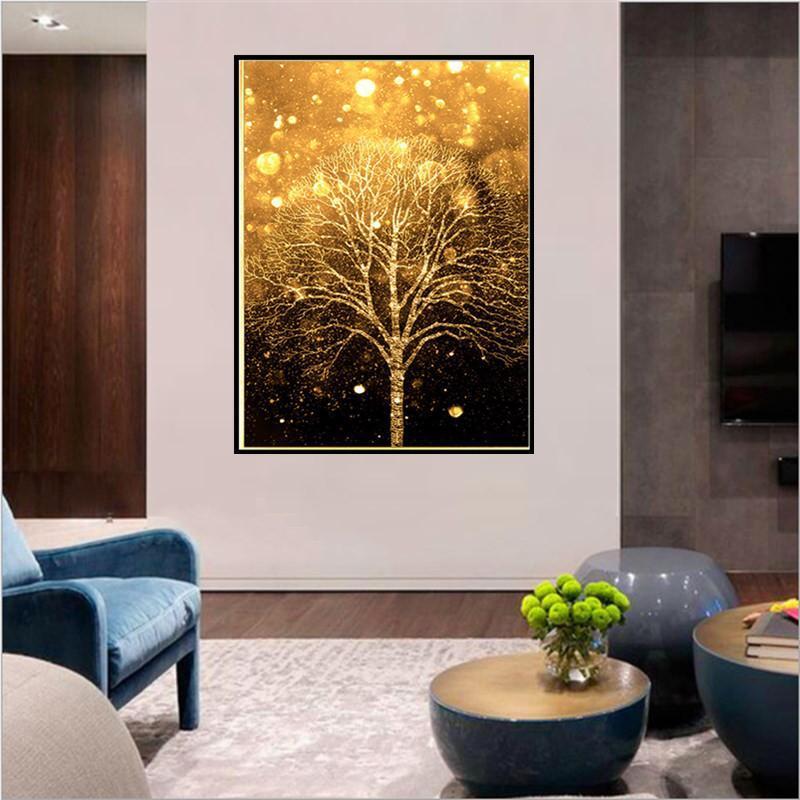 arbre d'or | Kits complets de peinture au diamant rond