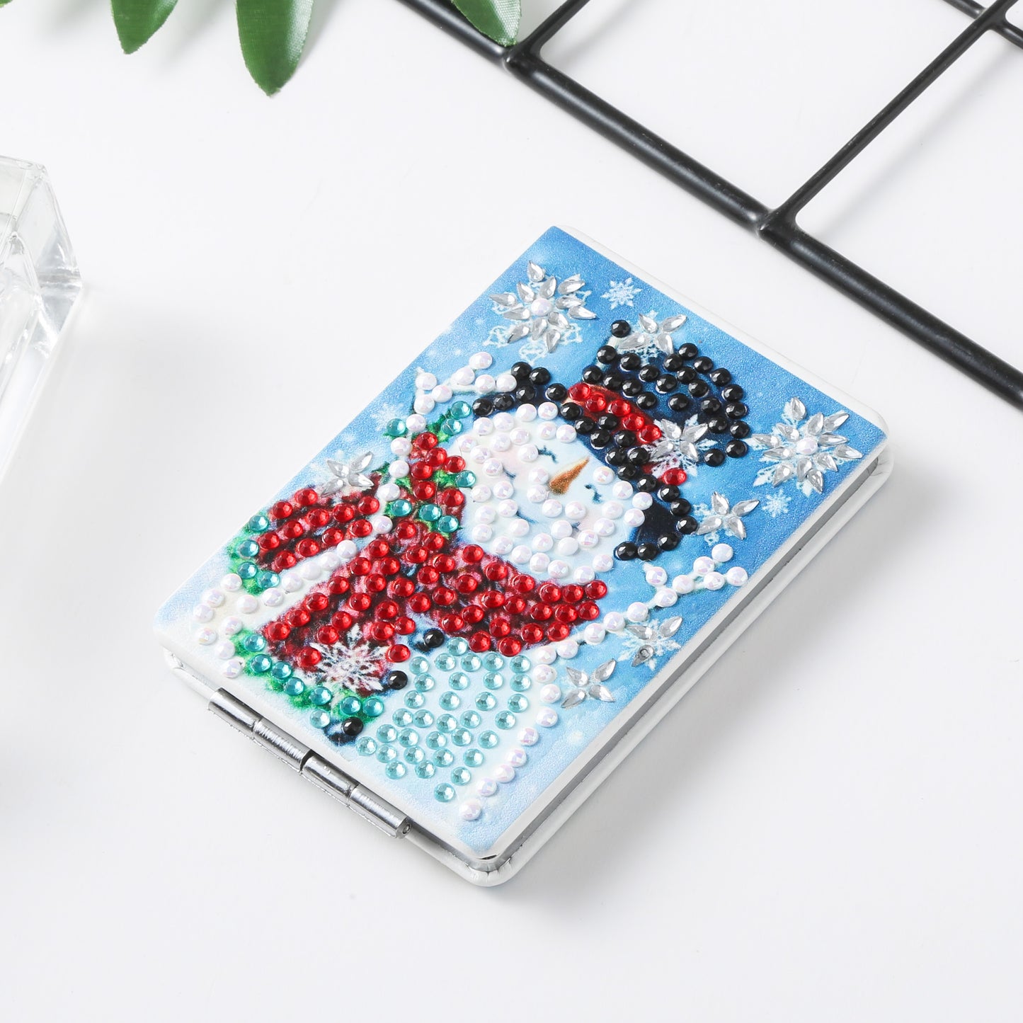 DIY Diamond Painting Creative Diamond Mini Mirror | Snowman