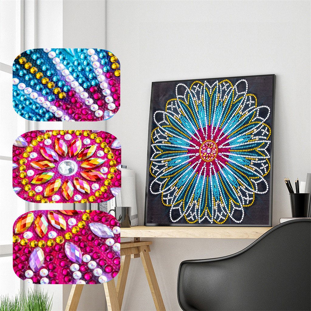 Mandala Flowers | Special Shaped | Crystal Rhinestone Diamond Painting Kits