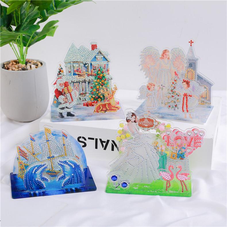 DIY three-dimensional painting | Mouse couple (15cmX14cm)