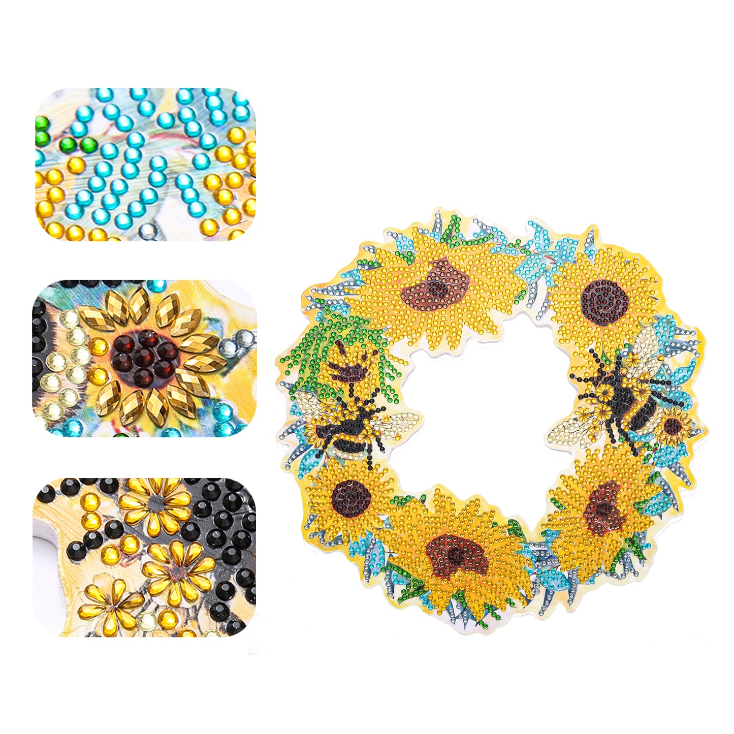 DIY Diamond Painting Wreath - Bee