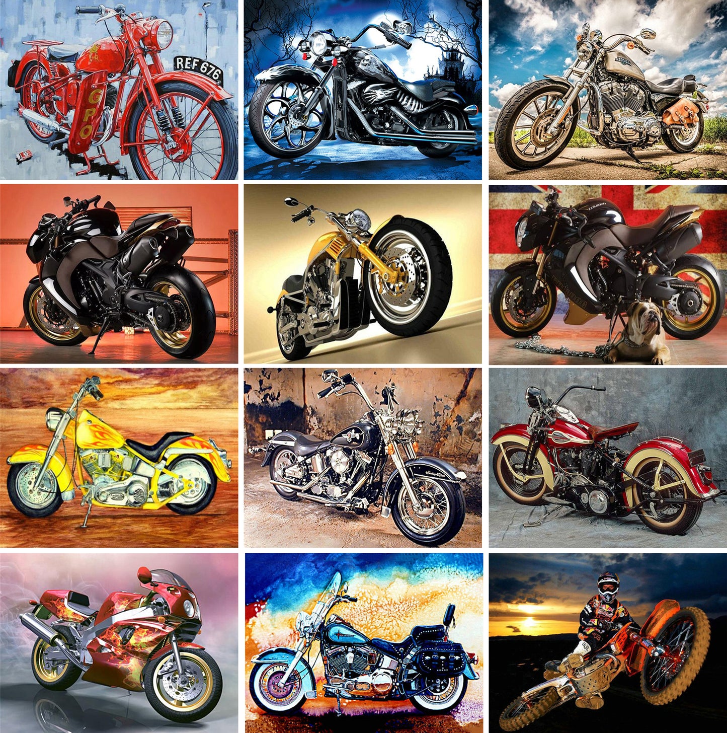 Motorcycle | Full Round/square Diamond Painting Kits