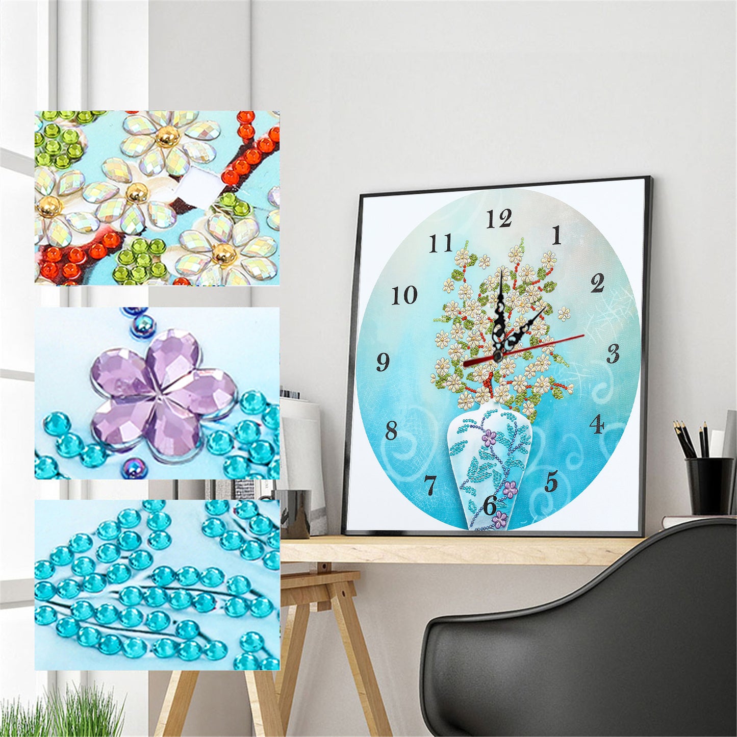 Flower Clock | Special Shaped Diamond Painting Kits