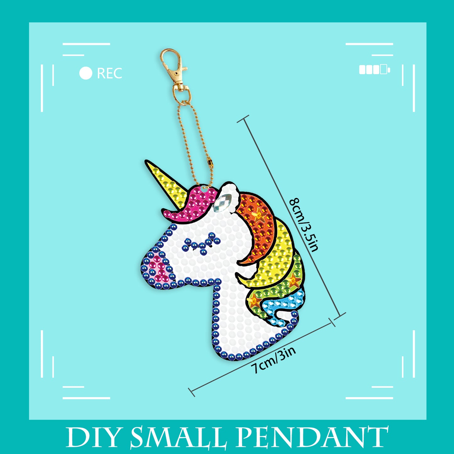 DIY keychain | Unicorn | Double-sided | Five Piece Set