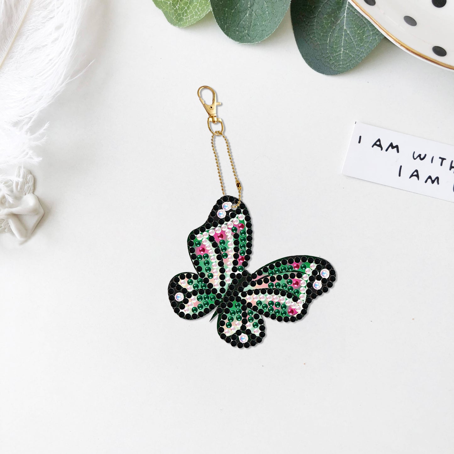 DIY keychain | Butterfly | Double-sided | Five Piece Set