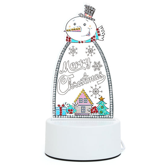 DIY Snowman Diamond Painting Led Light Pad Lamp Night Light Home Desk Decor