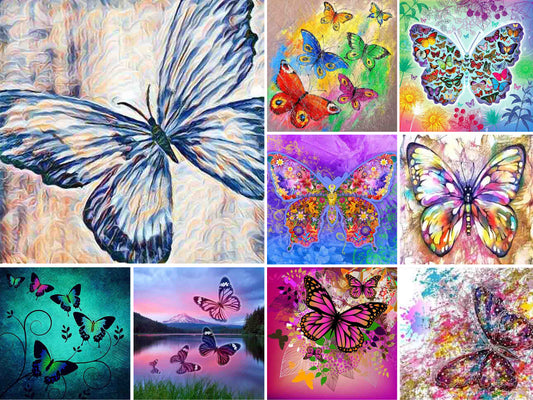 Schmetterling | Vollständige runde/quadratische Diamond Painting Kits 