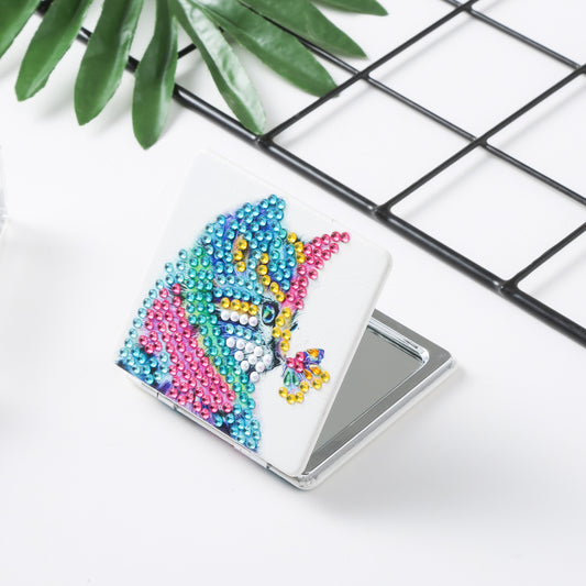 DIY Diamond Painting Creative Diamond Mini Mirror | Color Cat