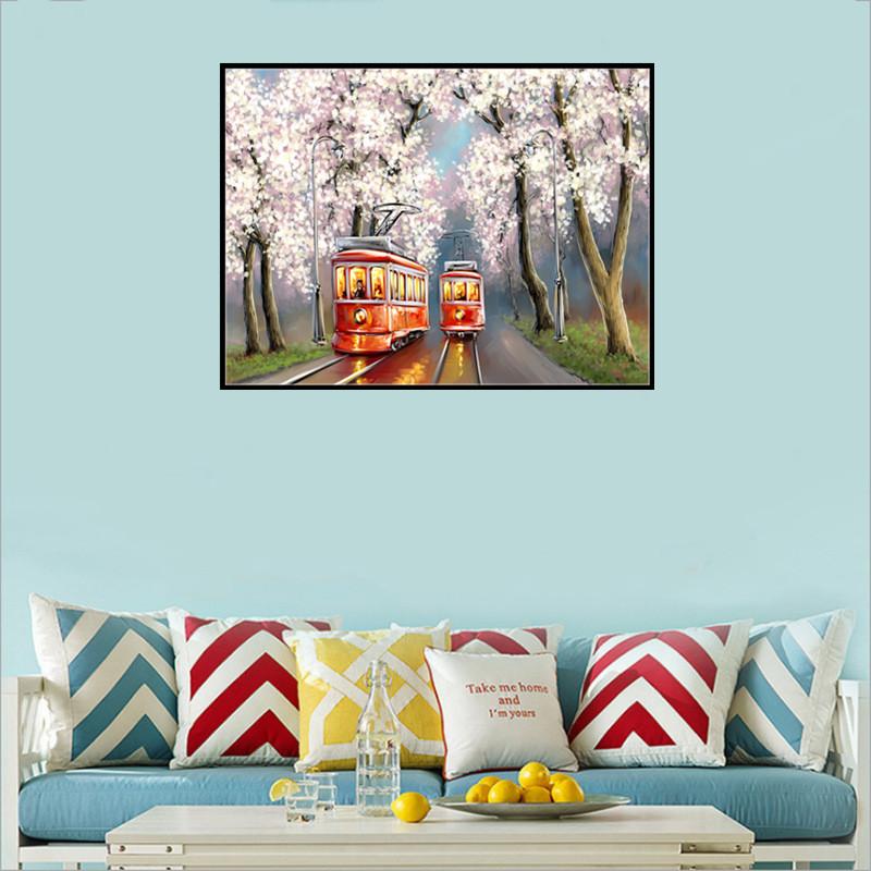 tram cars | Full Round Diamond Painting Kitscock