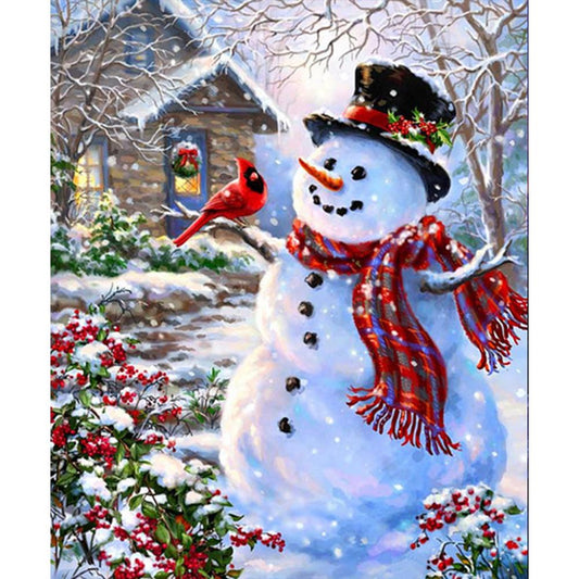 Snowman | Full Round Diamond Painting Kits