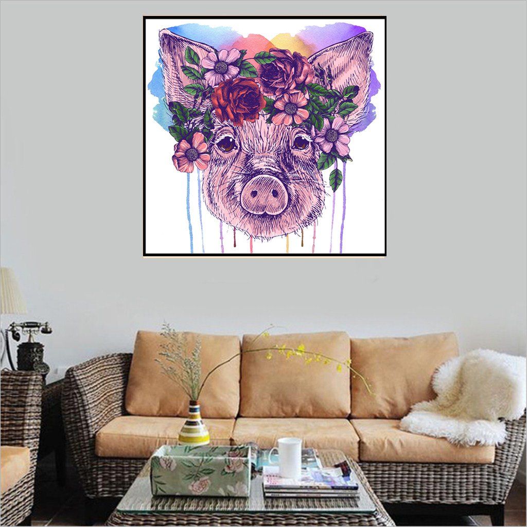 Pig head | Full Round Diamond Painting Kitsswan