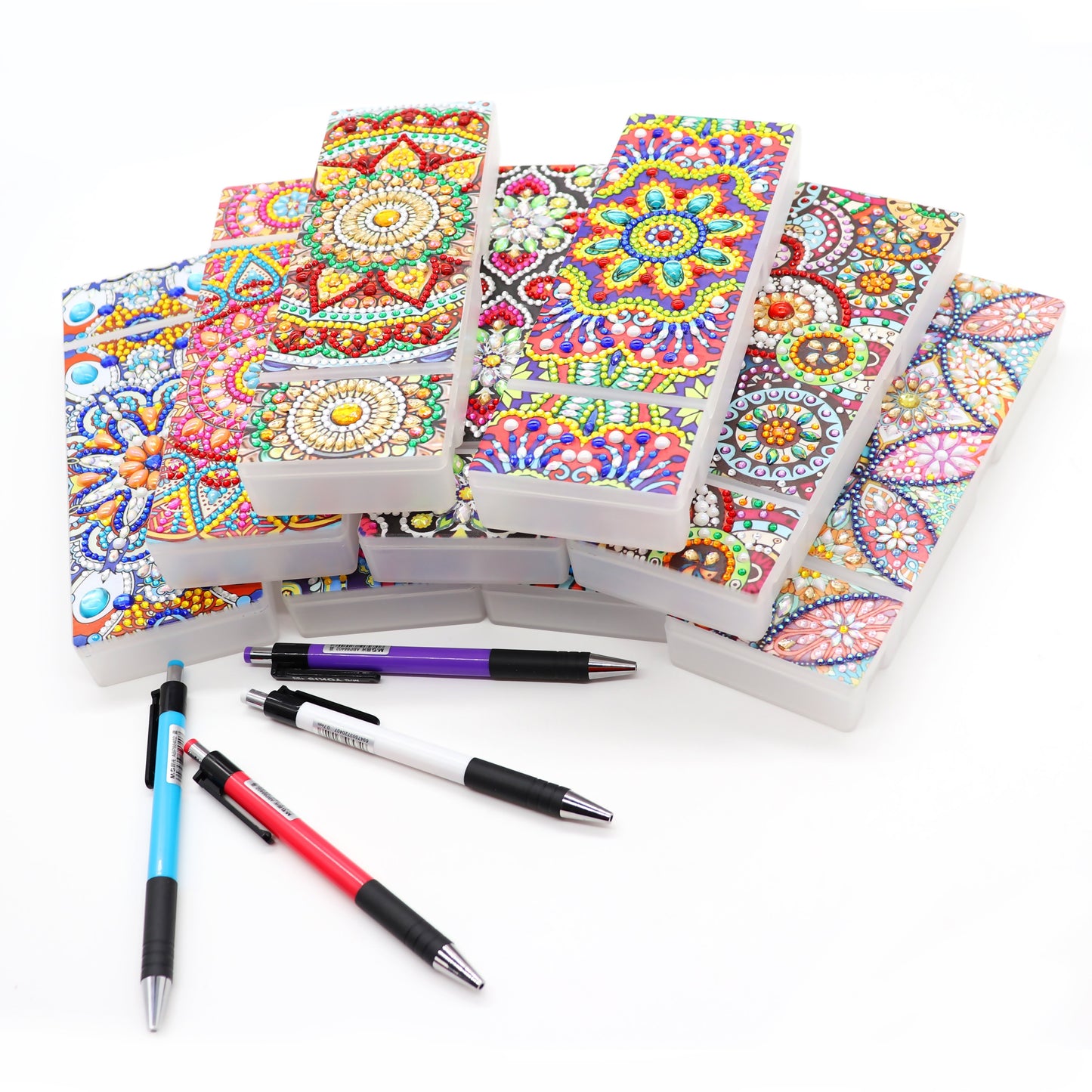 DIY Mandala Shaped Diamond Painting Pencil Box Geschenk 