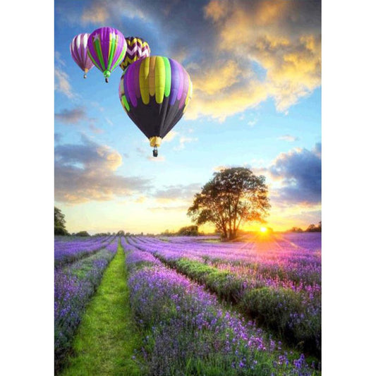 Hot air balloon | Full Round Diamond Painting Kits