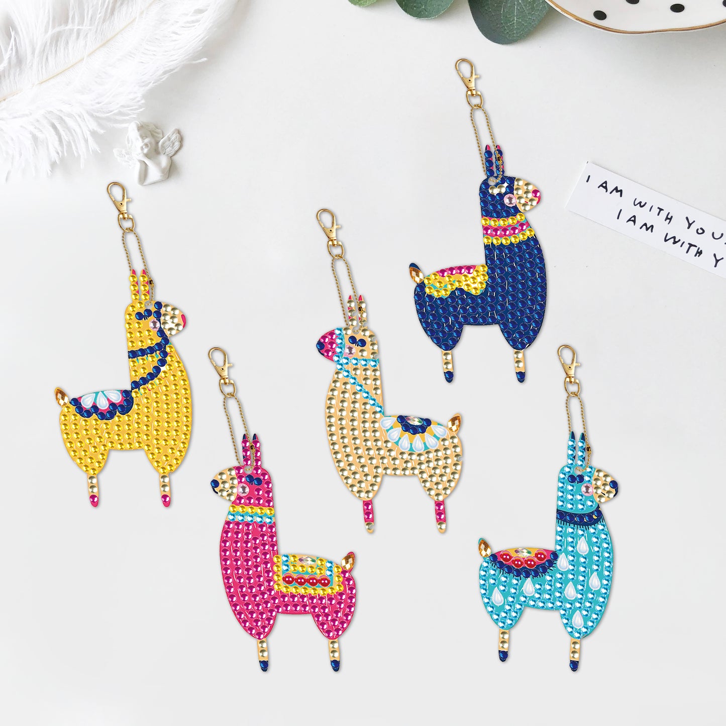 DIY keychain | Horse | Double-sided | Five Piece Set