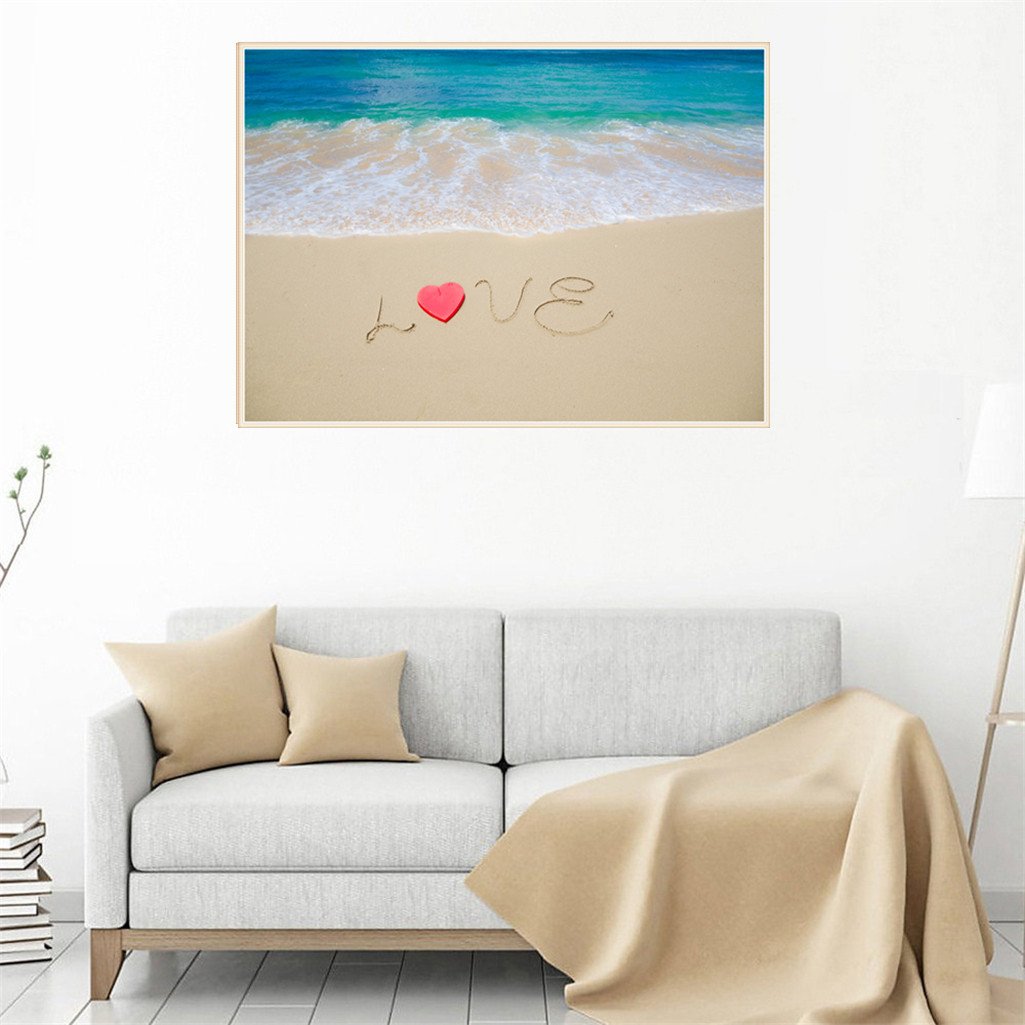 L'amour de la plage | Kits complets de peinture au diamant rond