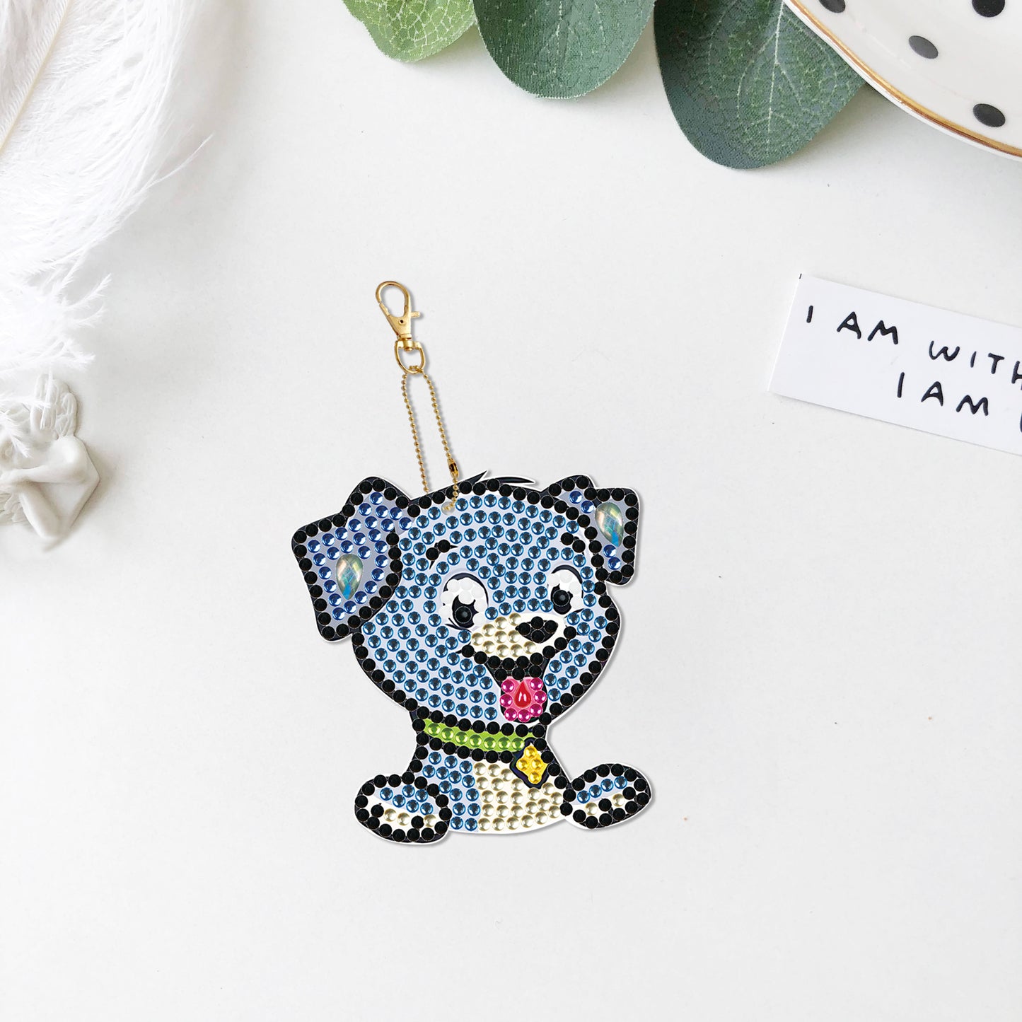 DIY keychain | Dog | Double-sided | Five Piece Set