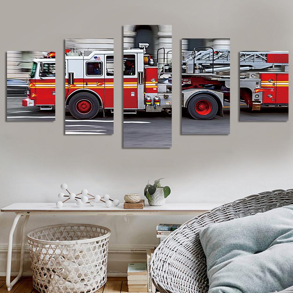 Fire Truck | Full Round Diamond Painting Kits