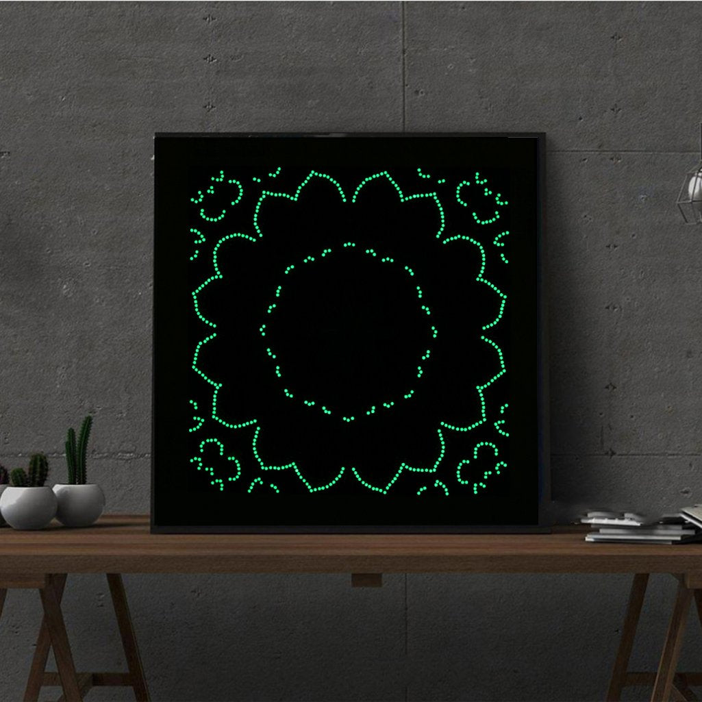 Abstrakte Kunst-Mandala-Blume | Leuchtende Diamant-Malkits 