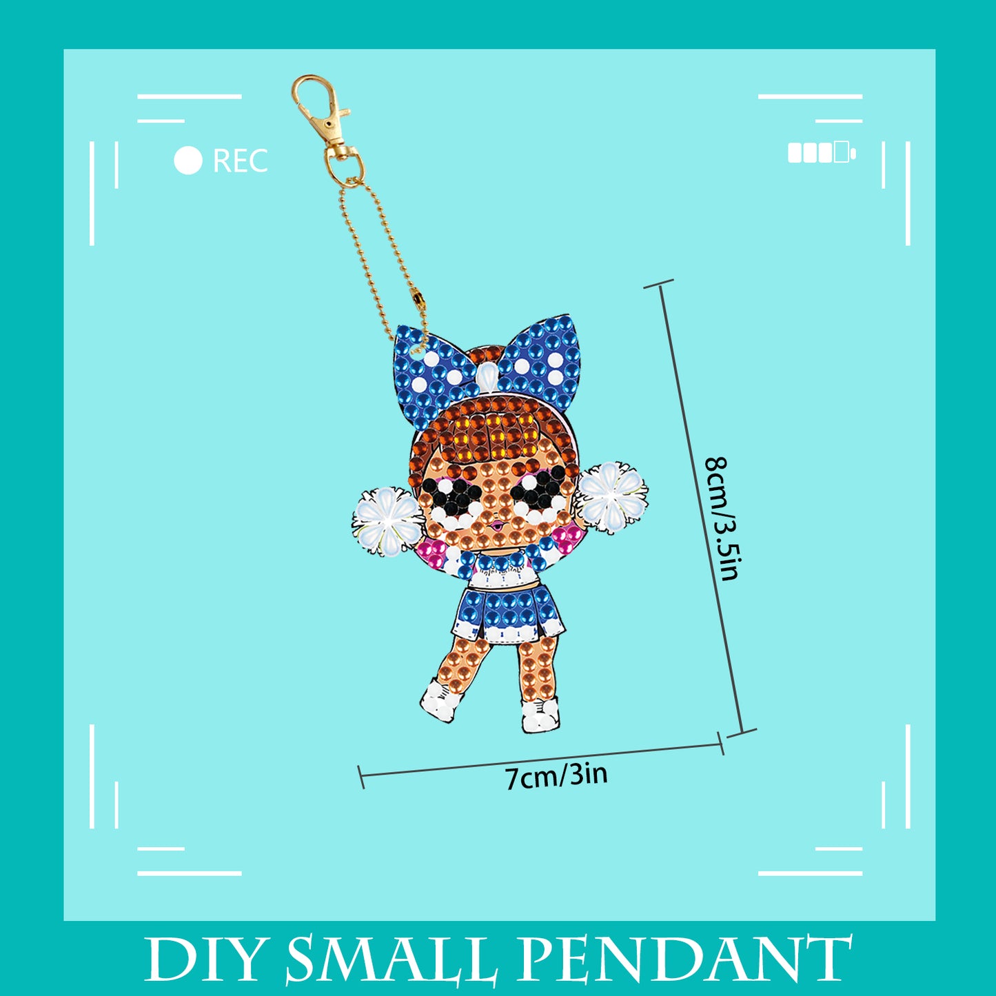 DIY keychain | Girl | Double-sided | Five Piece Set