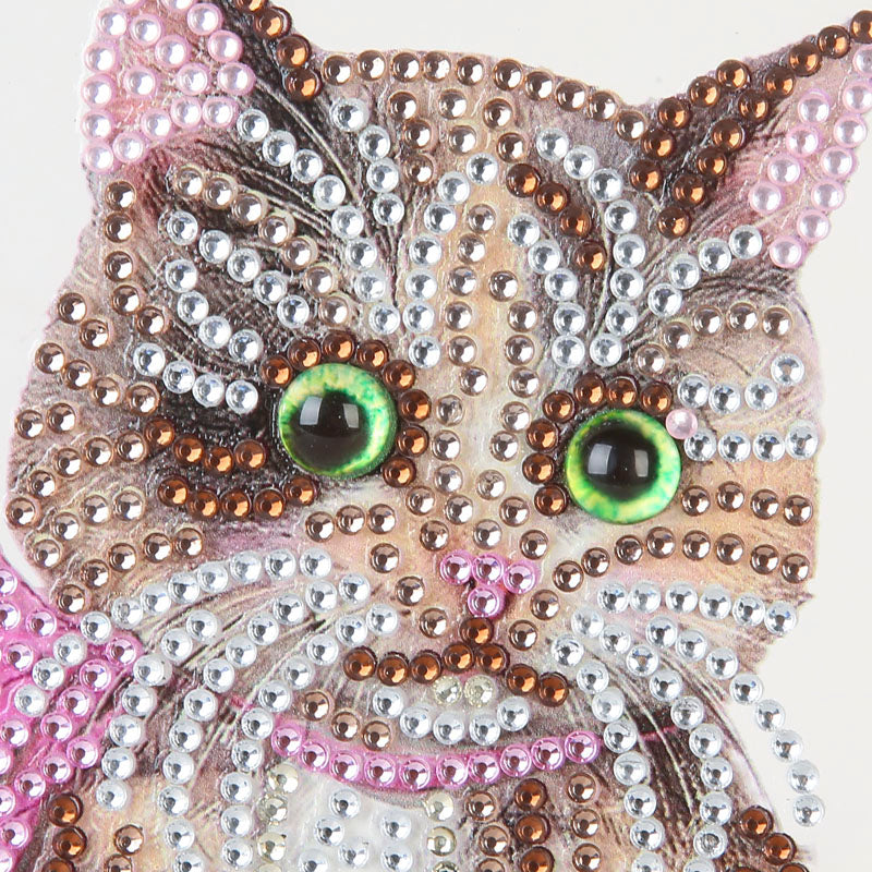 DIY cute cat diamond painting led lamp night light home desk photo frame painting decoration