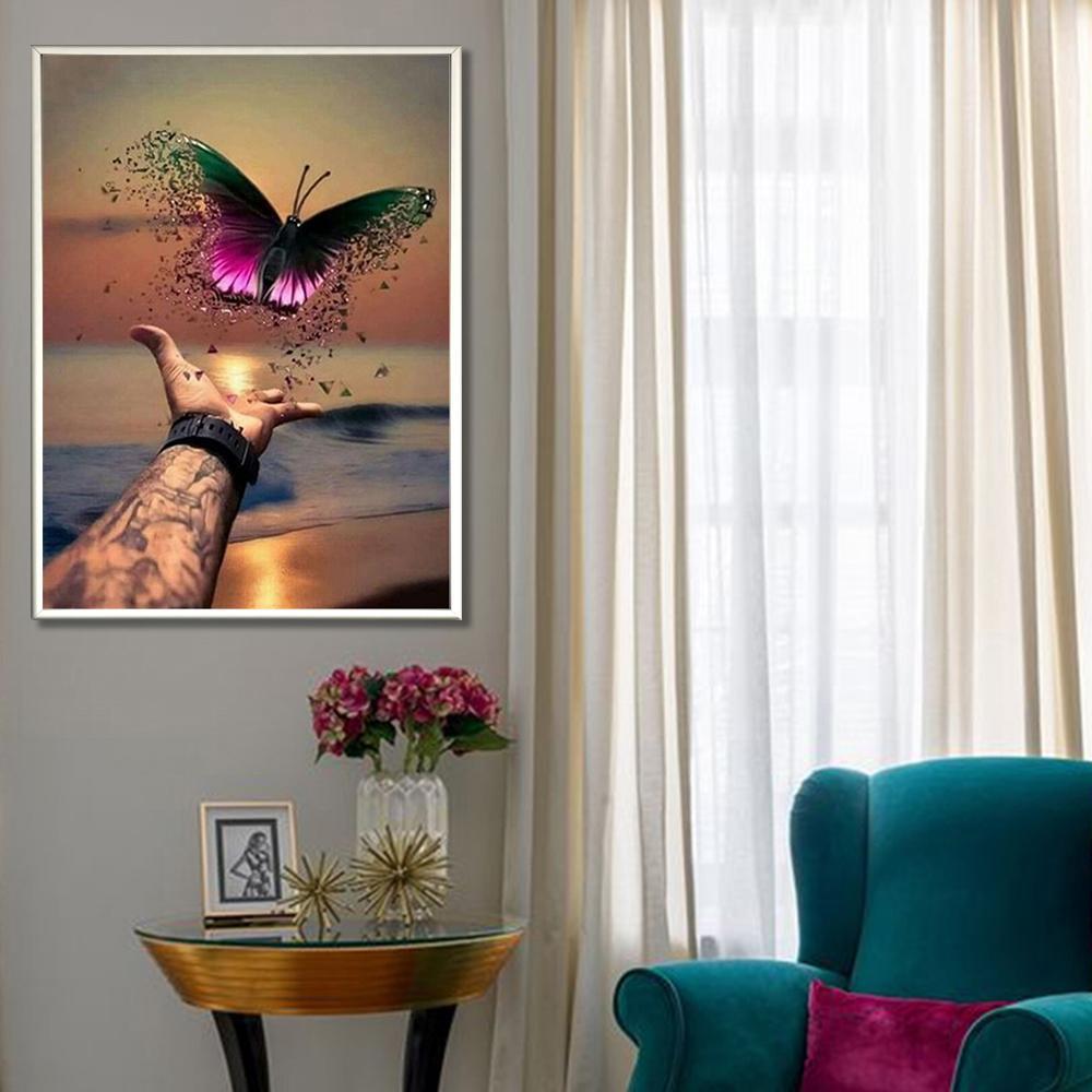 Beautiful Butterfly | Full Round Diamond Painting Kits