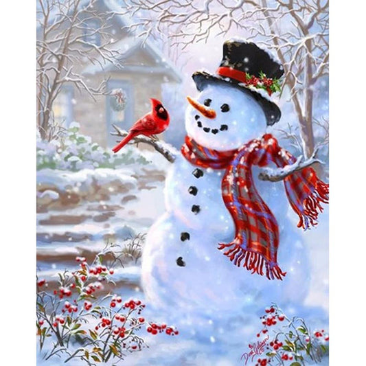 Snowman | Full Round Diamond Painting Kits