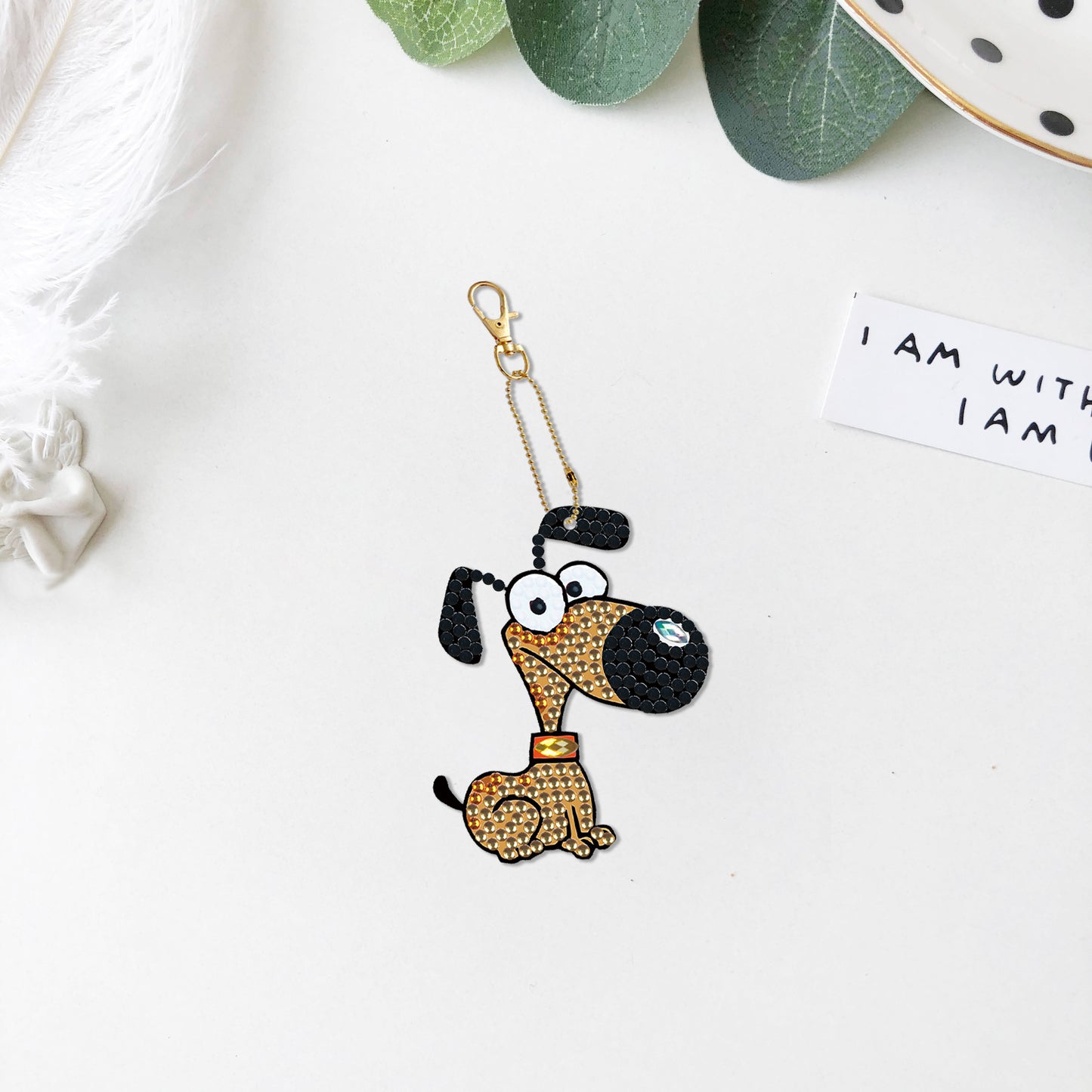 DIY keychain | Dog | Double-sided | Five Piece Set