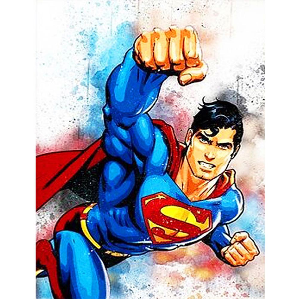 Superman | Kits complets de peinture au diamant rond