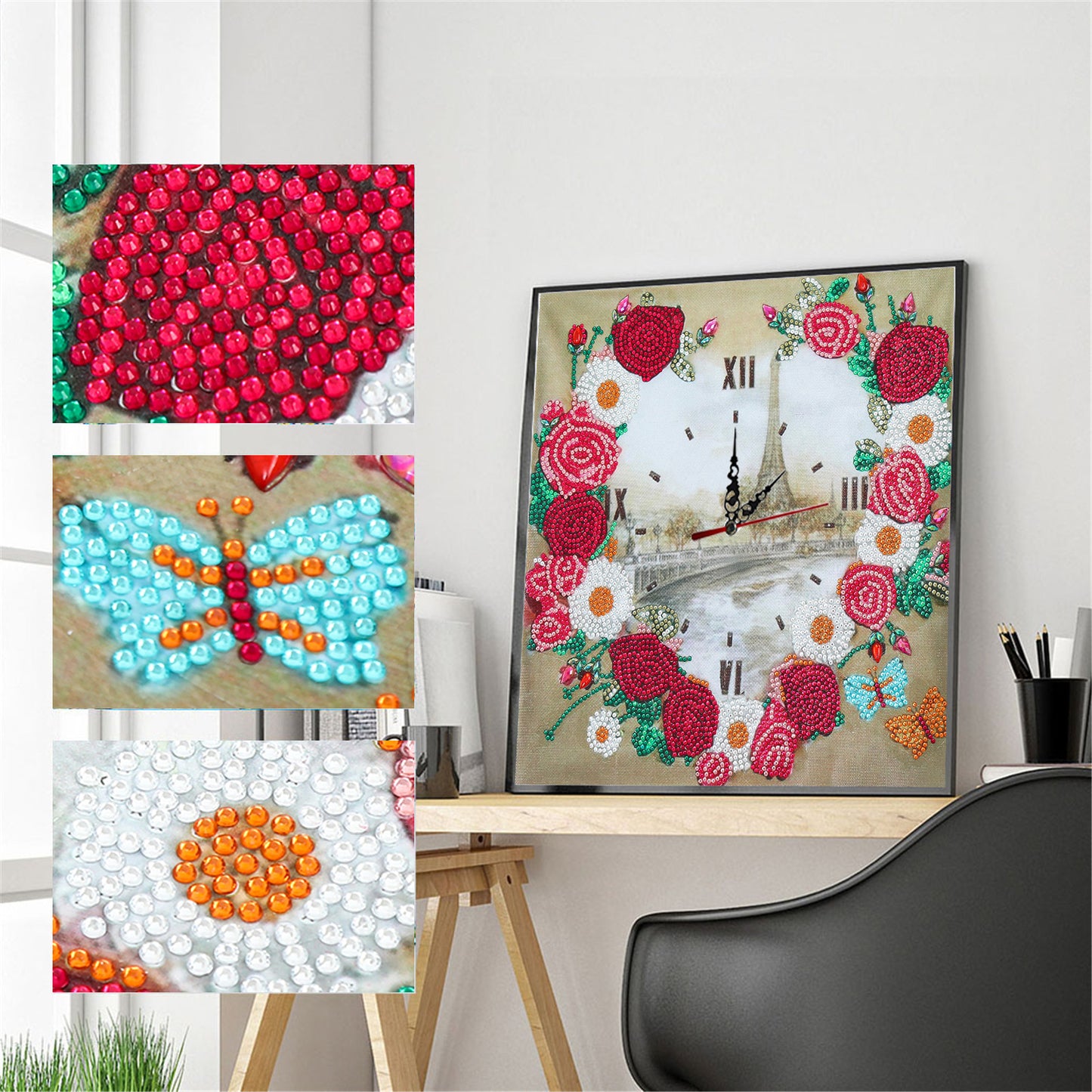 Flower Clock | Special Shaped Diamond Painting Kits