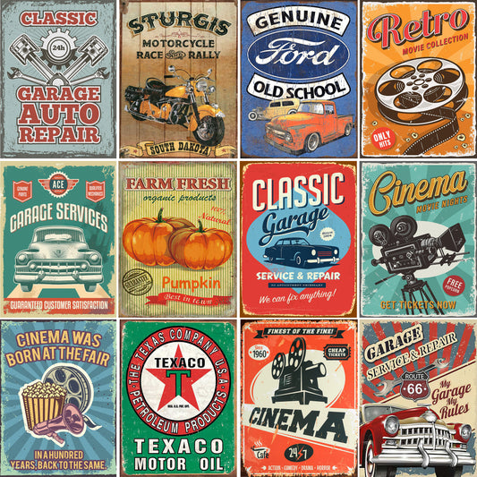 Retro Poster | Full Round/square Diamond Painting Kits