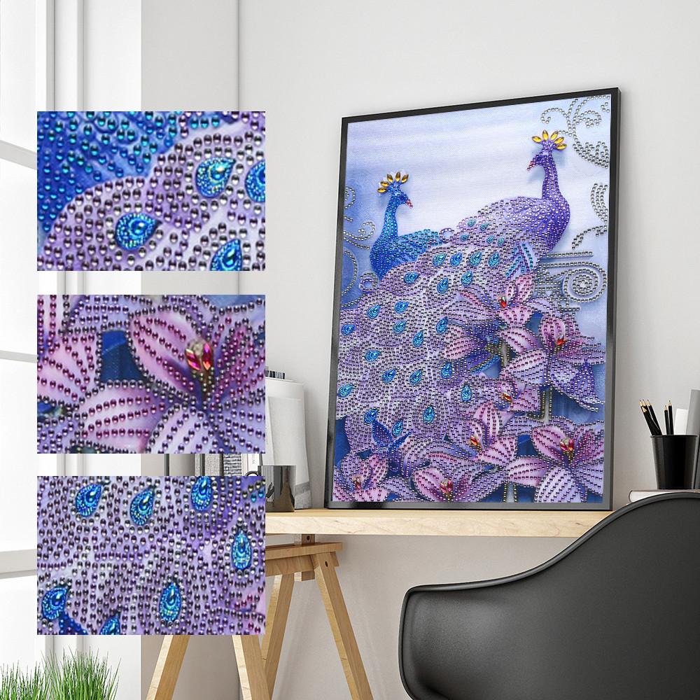 Pfau | Speziell geformt | Crystal Strass Diamond Painting Kits 