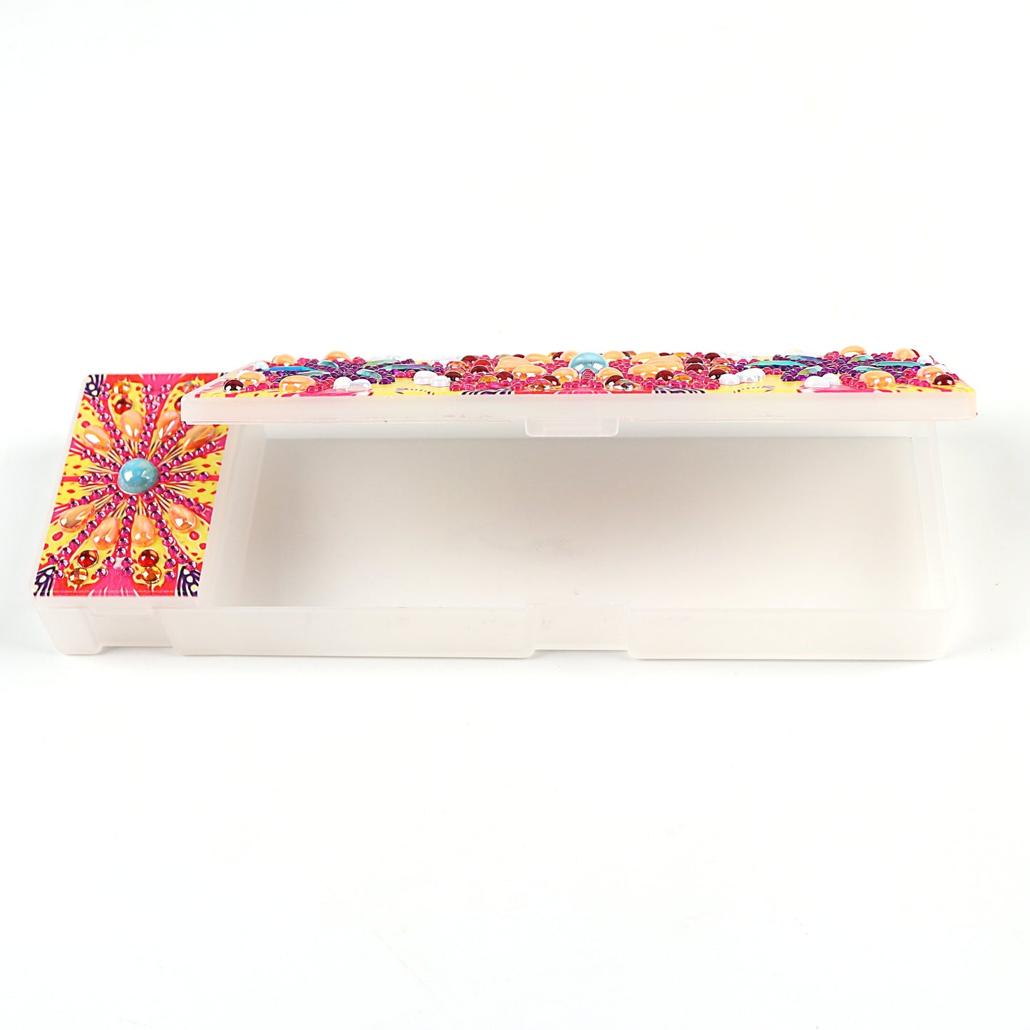 DIY special-shaped diamond painting 2 grid pencil case | Yellow daisy | storage box gift