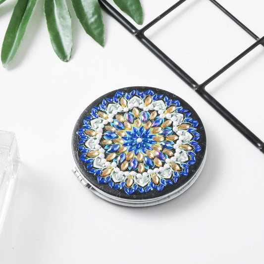 DIY Diamond Painting Kreativer Diamant-Minispiegel | Rundes Mandala
